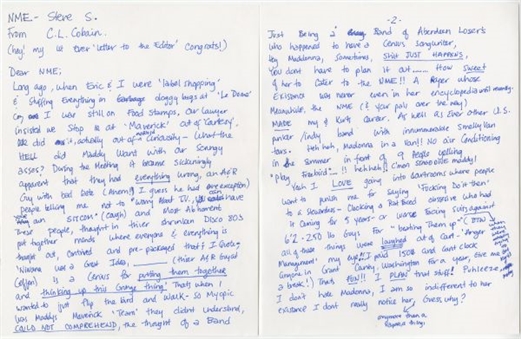 Courtney Love Handwritten and Signed "C.L. Cobain" Letter